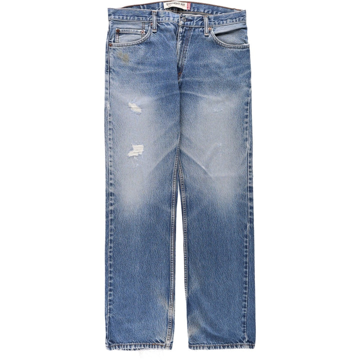 Levi's 505 STRAIGHT FIT tapered denim pants for men, size w36 cotton blue type Vintage Second Hand