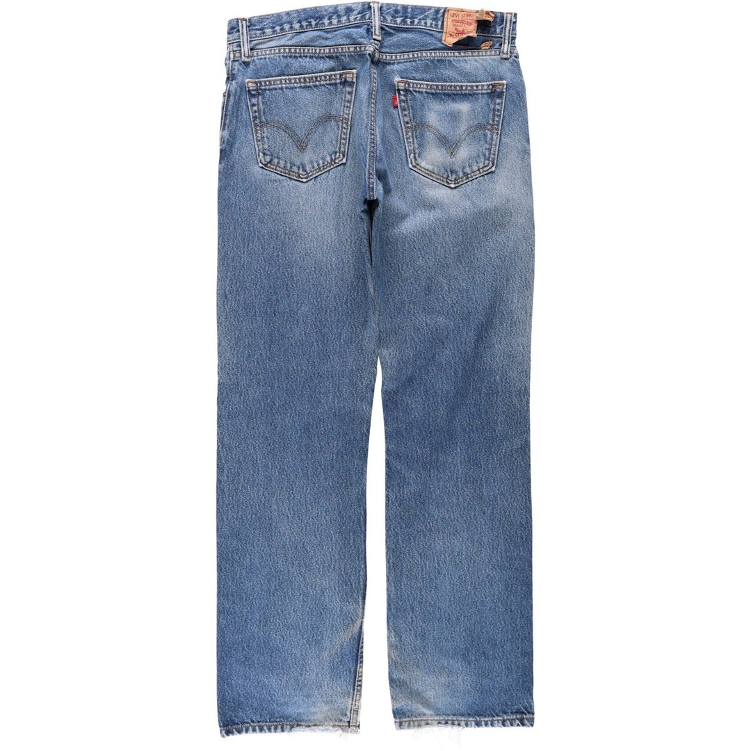 Levi's 505 STRAIGHT FIT tapered denim pants for men, size w36 cotton blue type Vintage Second Hand