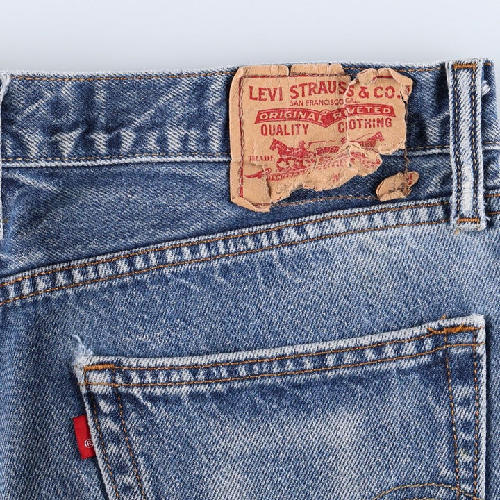 Levi's 505 STRAIGHT FIT tapered denim pants for men, size w36 cotton blue type Vintage Second Hand