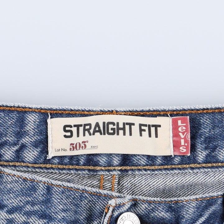 Levi's 505 STRAIGHT FIT tapered denim pants for men, size w36 cotton blue type Vintage Second Hand