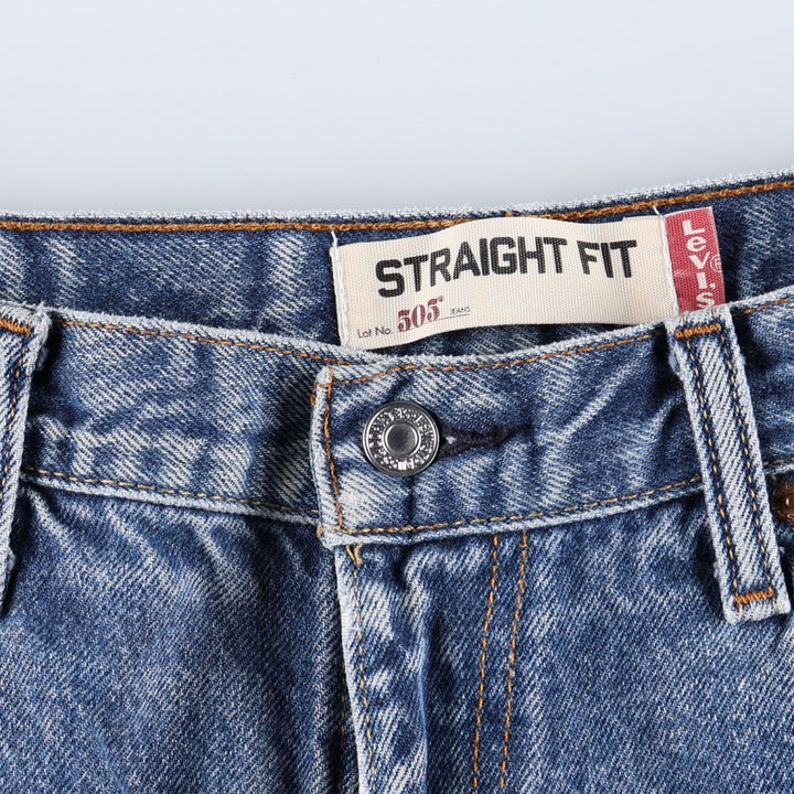 Levi's 505 STRAIGHT FIT tapered denim pants for men, size w36 cotton blue type Vintage Second Hand