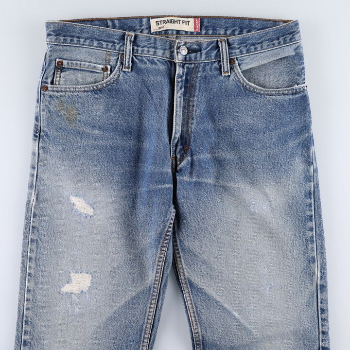Levi's 505 STRAIGHT FIT tapered denim pants for men, size w36 cotton blue type Vintage Second Hand