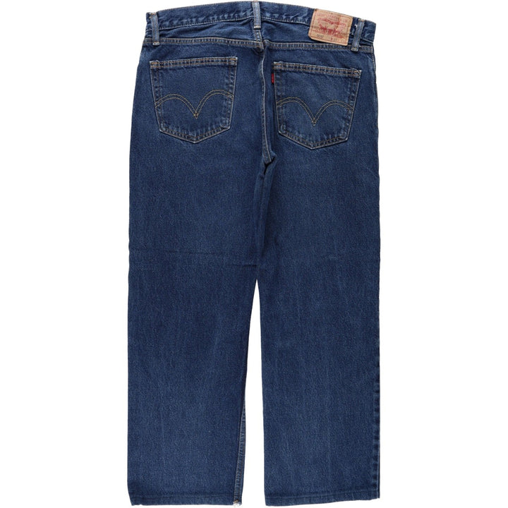 Levi's 505 Straight Fit Coupe Droite Tapered Denim Pants, Men's W36 (approx.) cotton blue type Vintage Second Hand