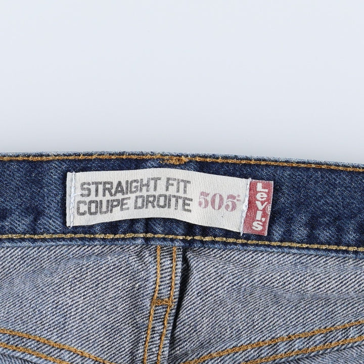 Levi's 505 Straight Fit Coupe Droite Tapered Denim Pants, Men's W36 (approx.) cotton blue type Vintage Second Hand