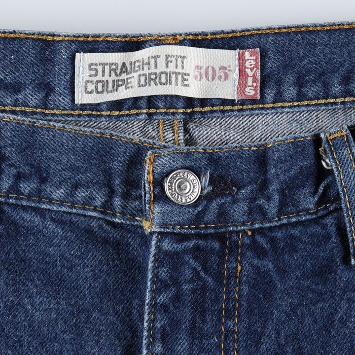Levi's 505 Straight Fit Coupe Droite Tapered Denim Pants, Men's W36 (approx.) cotton blue type Vintage Second Hand