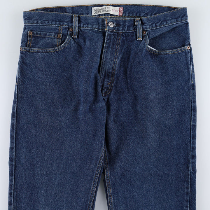 Levi's 505 Straight Fit Coupe Droite Tapered Denim Pants, Men's W36 (approx.) cotton blue type Vintage Second Hand