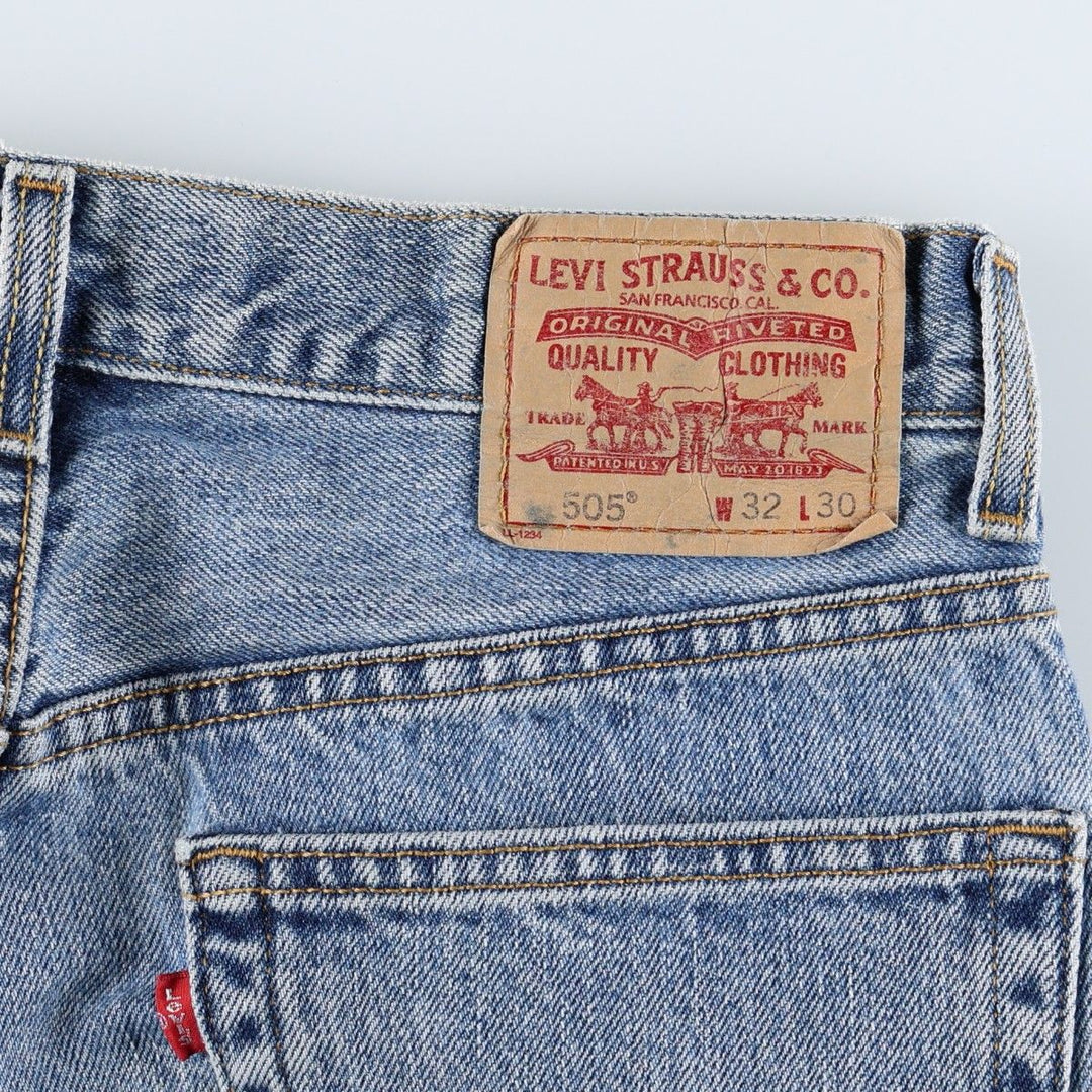 Levi's 505 REGULAR FIT tapered denim pants for men, size w31 cotton blue type Vintage Second Hand