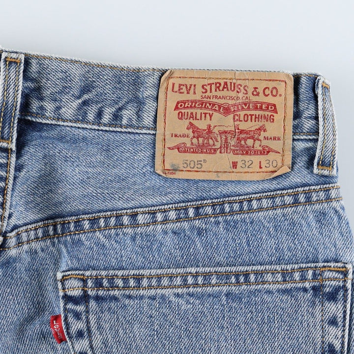 Levi's 505 REGULAR FIT tapered denim pants for men, size w31 cotton blue type Vintage Second Hand