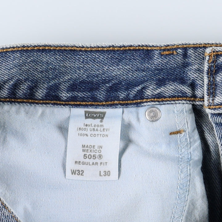 Levi's 505 REGULAR FIT tapered denim pants for men, size w31 cotton blue type Vintage Second Hand