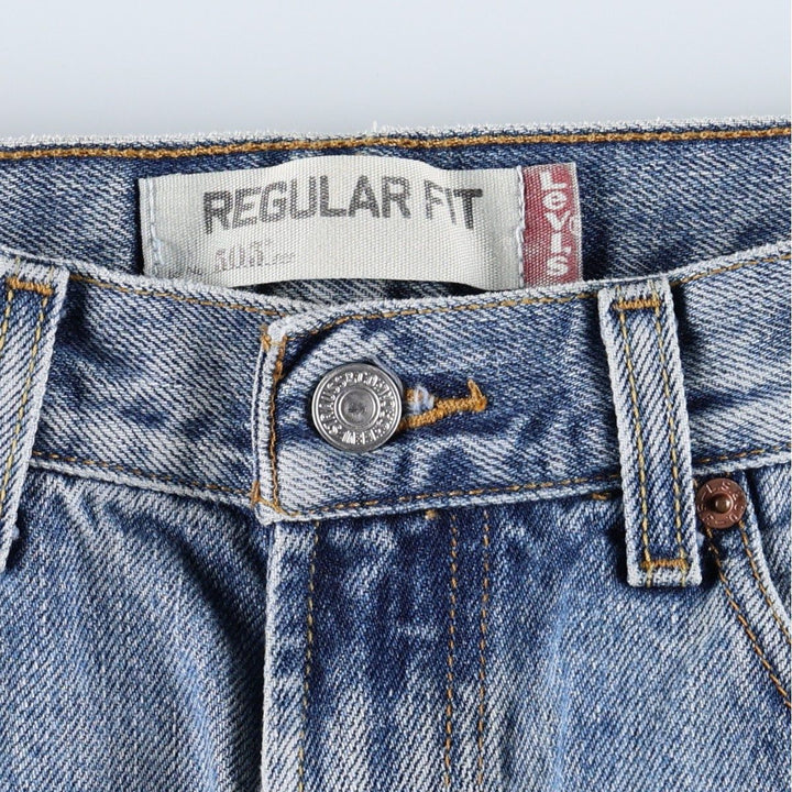 Levi's 505 REGULAR FIT tapered denim pants for men, size w31 cotton blue type Vintage Second Hand