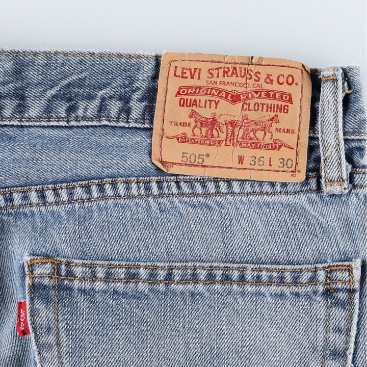 Levi's 505 Straight Fit Tapered Denim Pants, Men's, Size 35 cotton blue type Vintage Second Hand