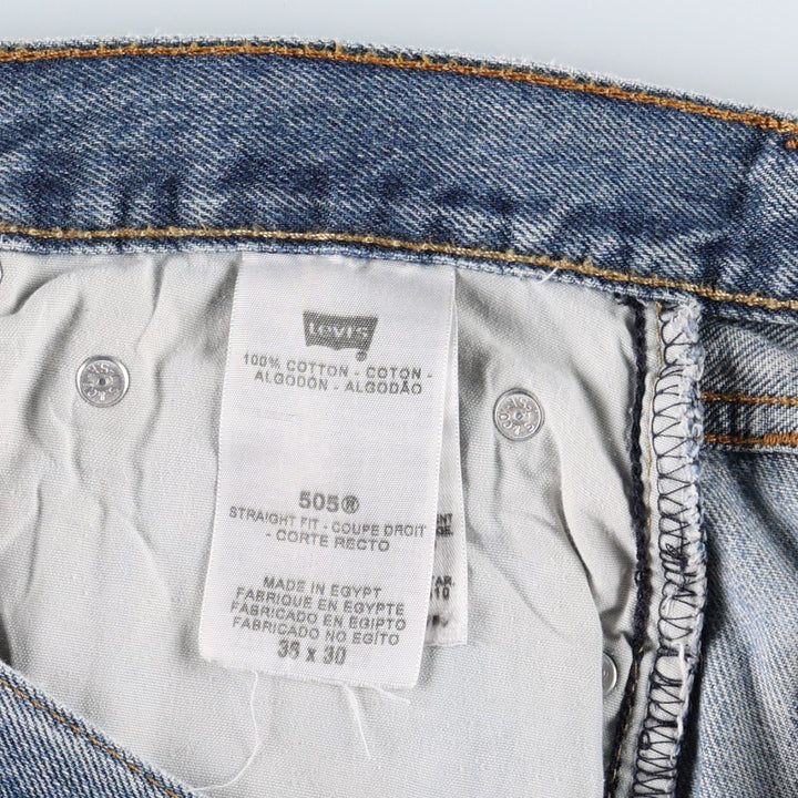 Levi's 505 Straight Fit Tapered Denim Pants, Men's, Size 35 cotton blue type Vintage Second Hand