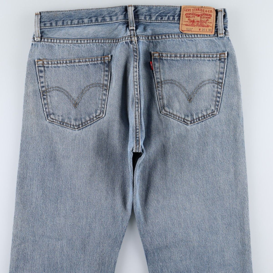 Levi's 505 Straight Fit Tapered Denim Pants, Men's, Size 35 cotton blue type Vintage Second Hand