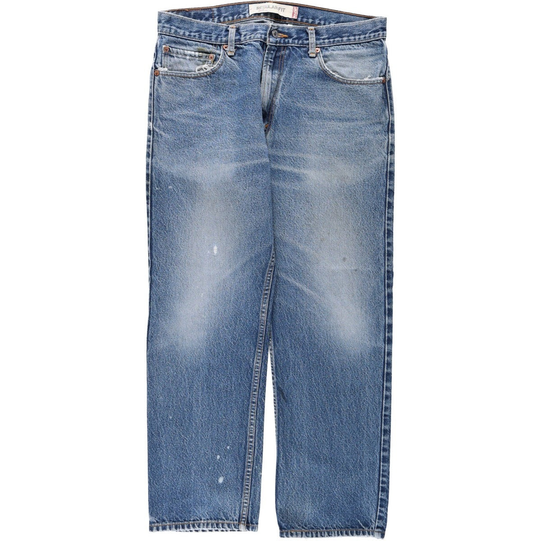 Levi's 505 REGULAR FIT tapered denim pants for men, size w35 cotton blue type Vintage Second Hand