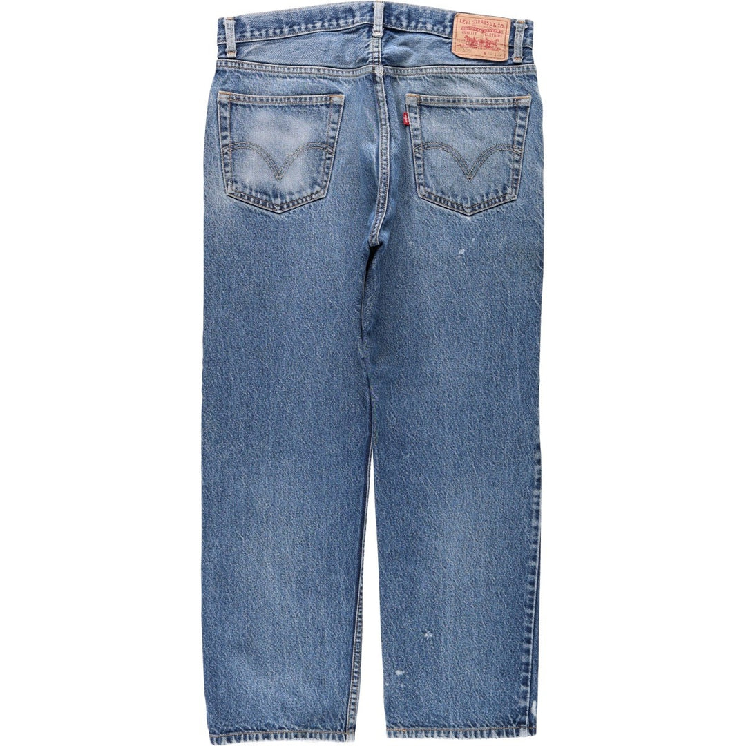 Levi's 505 REGULAR FIT tapered denim pants for men, size w35 cotton blue type Vintage Second Hand