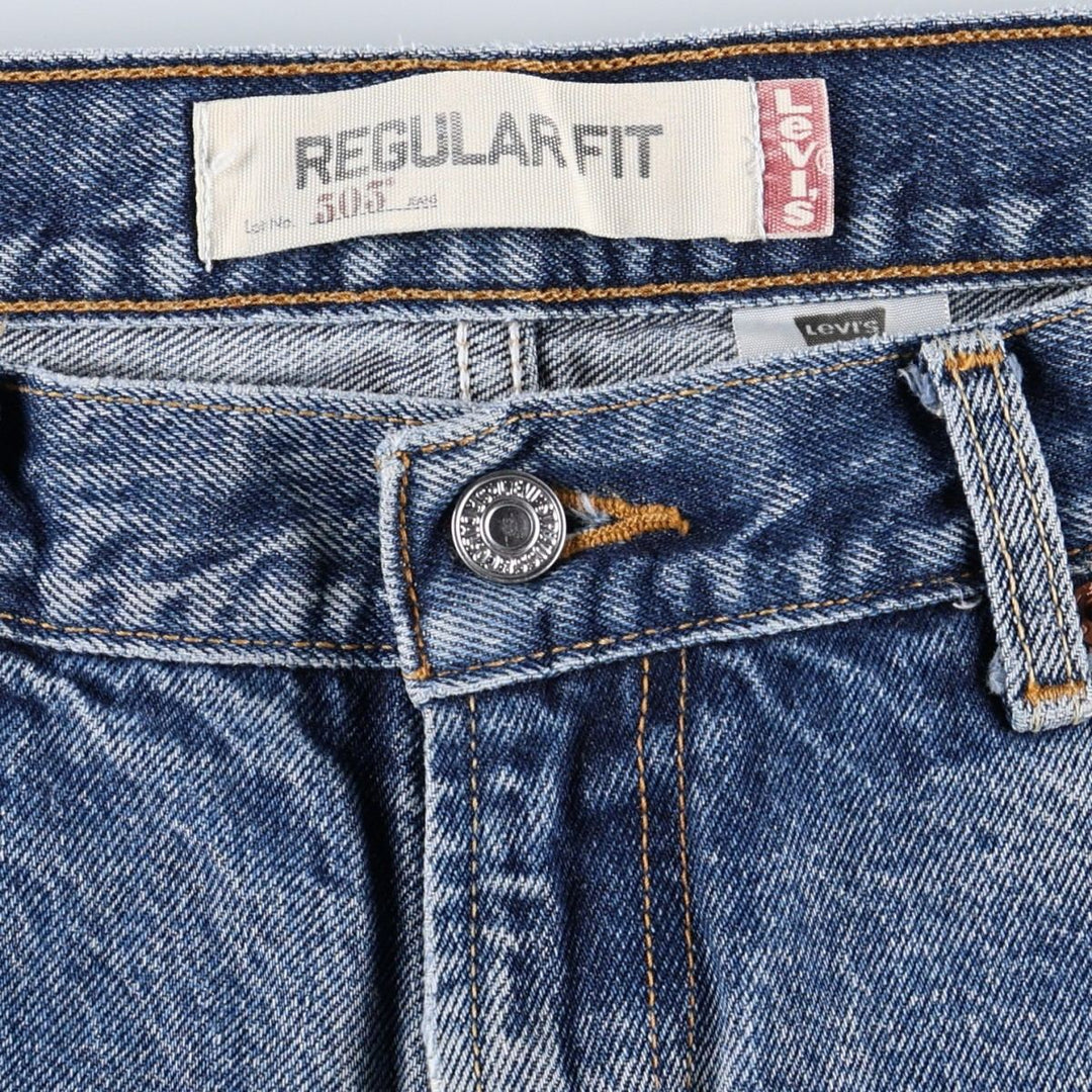 Levi's 505 REGULAR FIT tapered denim pants for men, size w35 cotton blue type Vintage Second Hand
