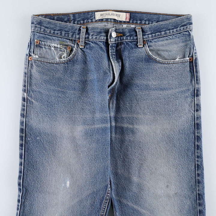 Levi's 505 REGULAR FIT tapered denim pants for men, size w35 cotton blue type Vintage Second Hand