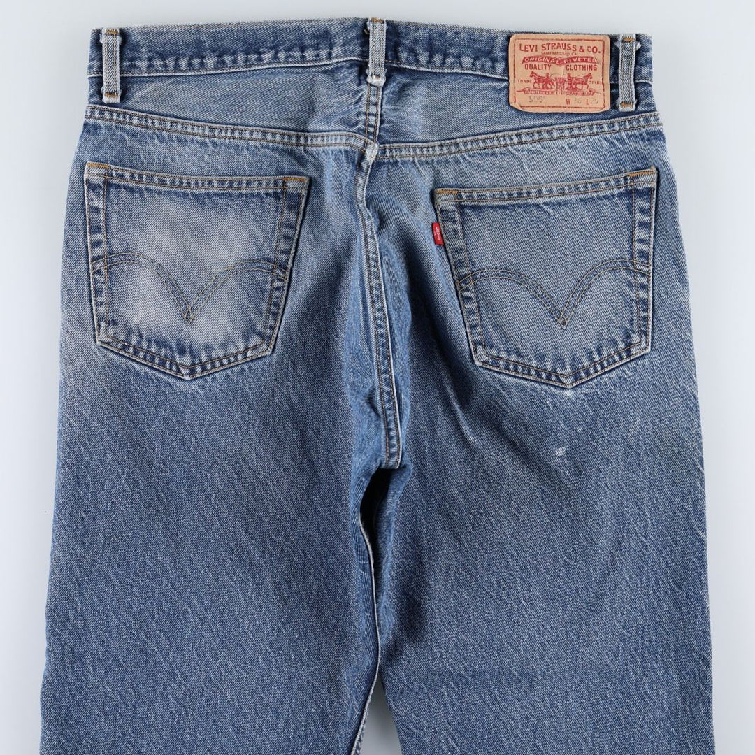 Levi's 505 REGULAR FIT tapered denim pants for men, size w35 cotton blue type Vintage Second Hand