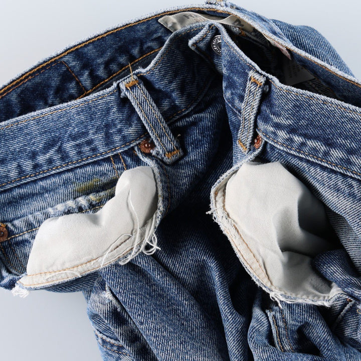 Levi's 505 REGULAR FIT tapered denim pants for men, size w35 cotton blue type Vintage Second Hand