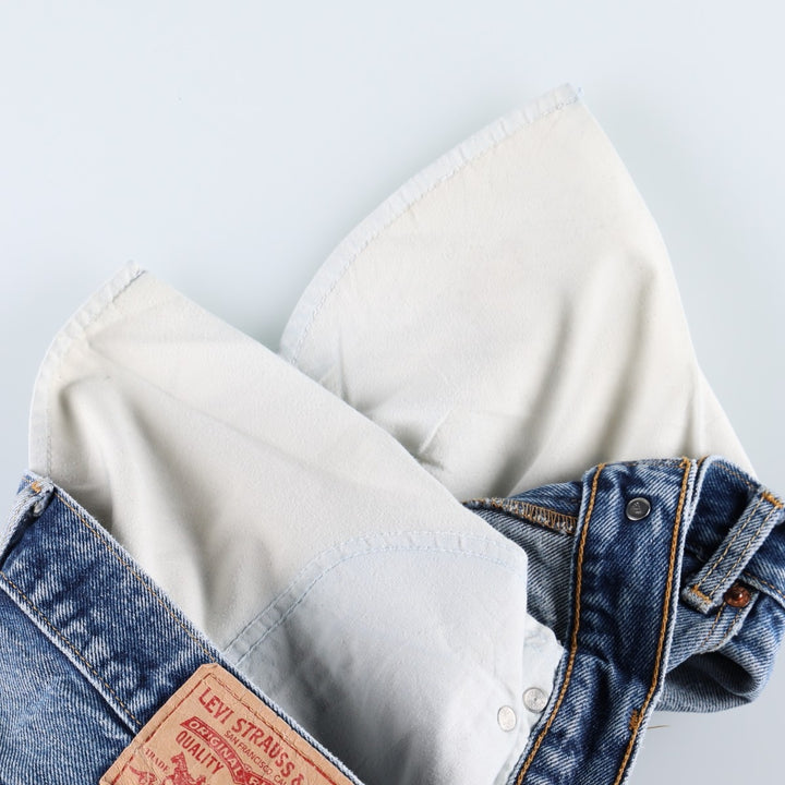 Levi's 505 REGULAR FIT tapered denim pants for men, size w35 cotton blue type Vintage Second Hand