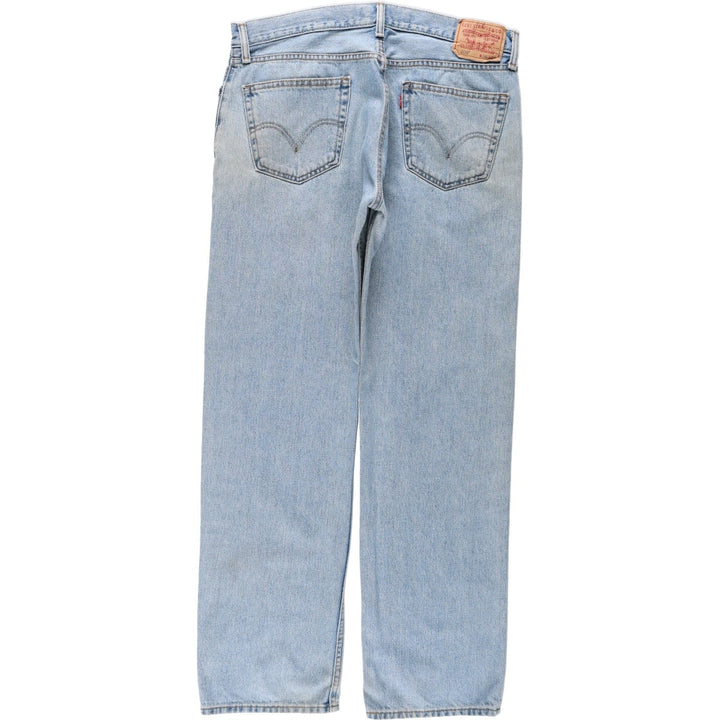 Levi's 505 STRAIGHT FIT tapered denim pants for men, size w36 cotton blue type Vintage Second Hand