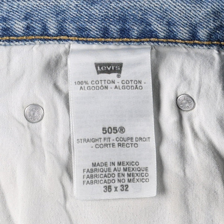 Levi's 505 STRAIGHT FIT tapered denim pants for men, size w36 cotton blue type Vintage Second Hand