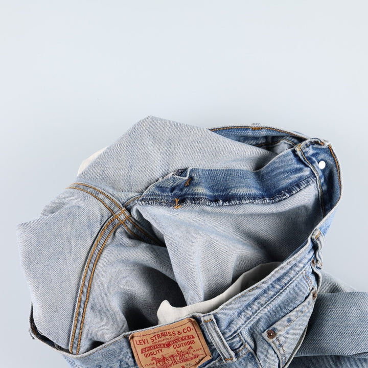 Levi's 505 STRAIGHT FIT tapered denim pants for men, size w36 cotton blue type Vintage Second Hand