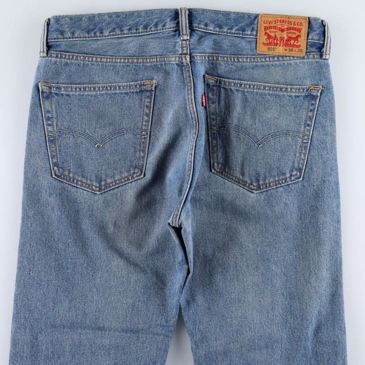 Levi's 505 tapered denim pants for men, size w36 cotton blue type Vintage Second Hand