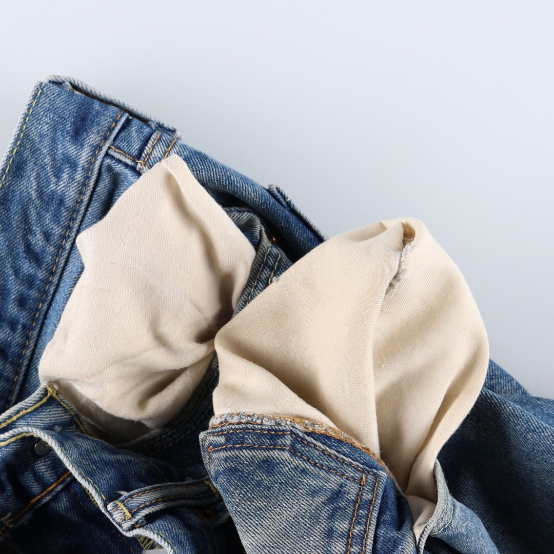 Levi's 505 tapered denim pants for men, size w36 cotton blue type Vintage Second Hand