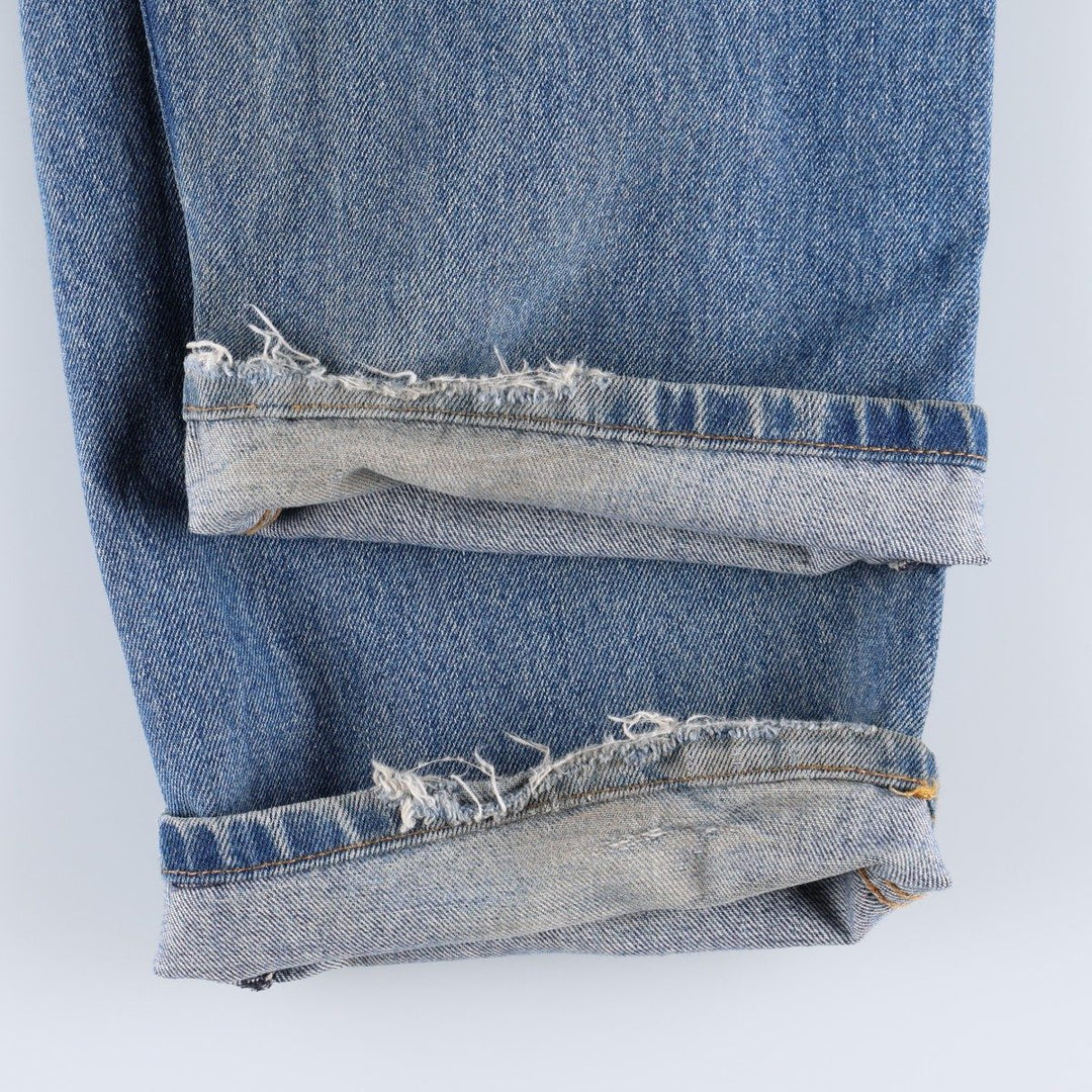 Levi's 505 tapered denim pants for men, size w36 cotton blue type Vintage Second Hand