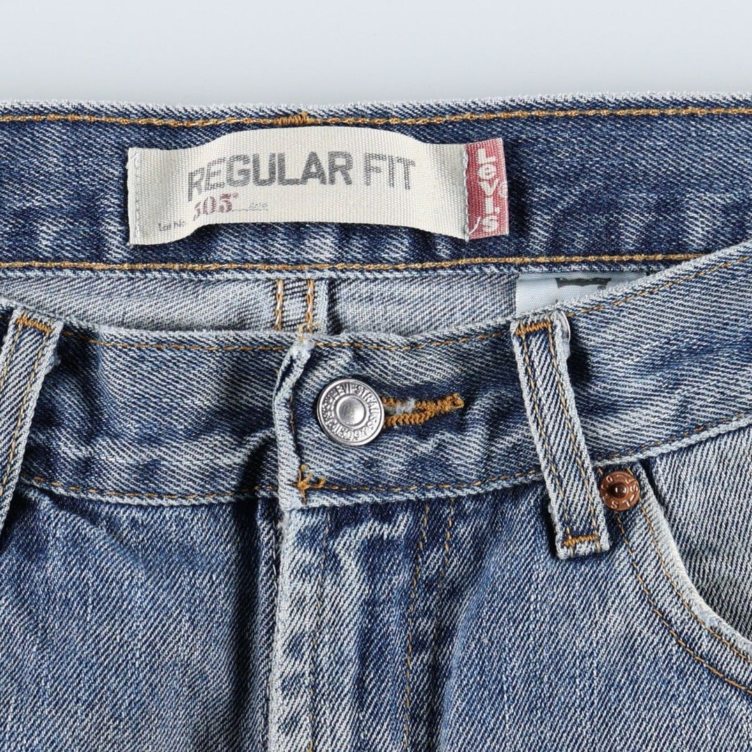 Levi's 505 REGULAR FIT tapered denim pants for men, size w32 cotton blue type Vintage Second Hand