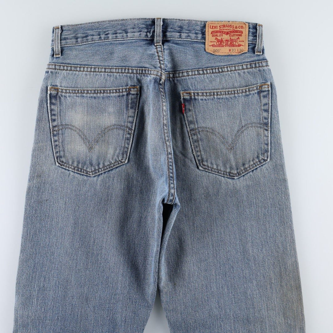 Levi's 505 REGULAR FIT tapered denim pants for men, size w32 cotton blue type Vintage Second Hand
