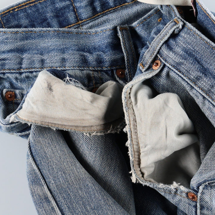 Levi's 505 REGULAR FIT tapered denim pants for men, size w32 cotton blue type Vintage Second Hand