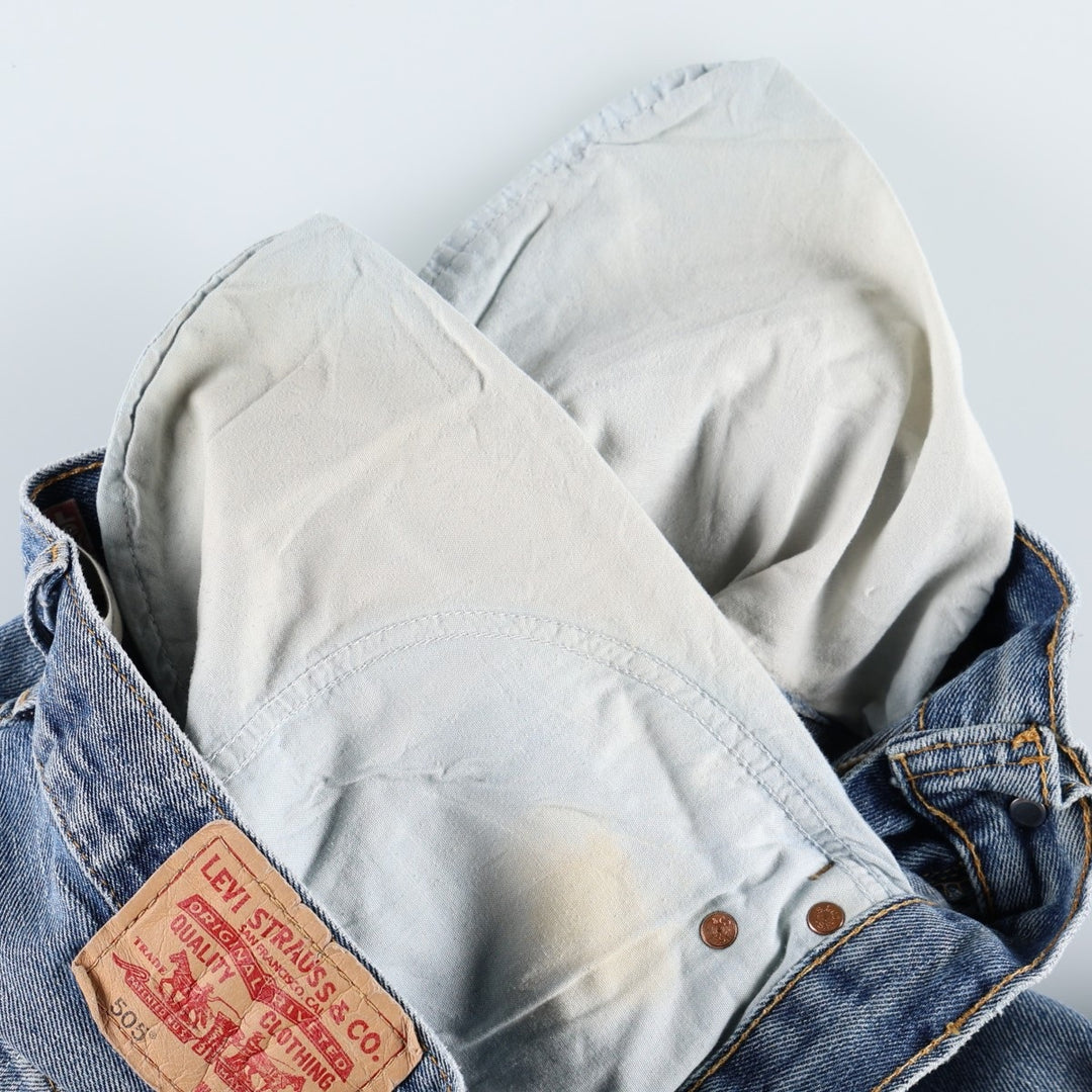Levi's 505 REGULAR FIT tapered denim pants for men, size w32 cotton blue type Vintage Second Hand