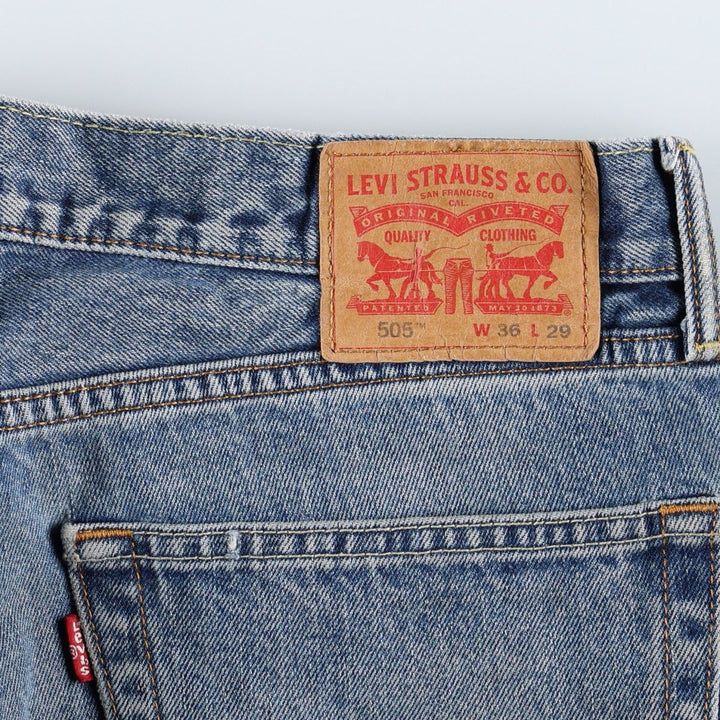Levi's 505 tapered denim pants for men, size w37 unclear blue type Vintage Second Hand