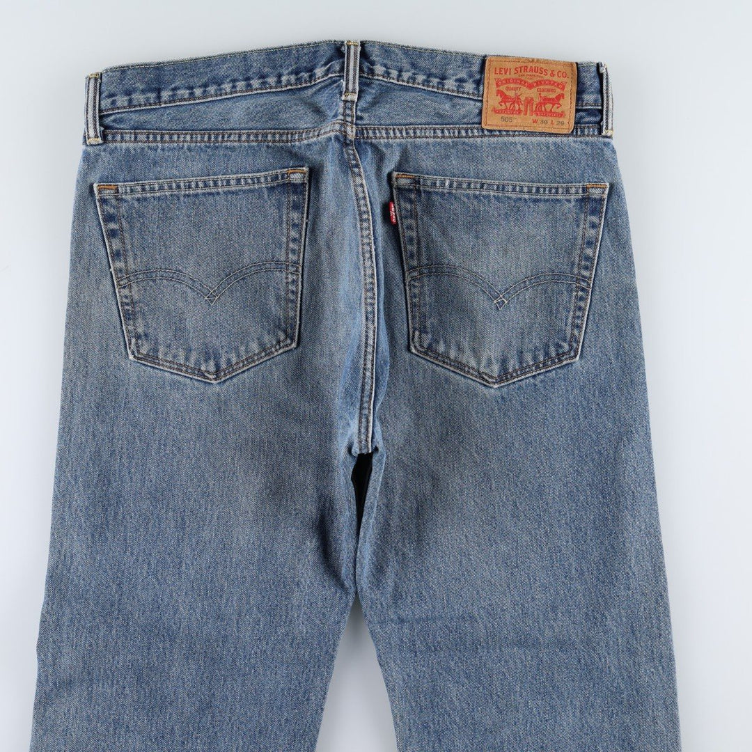 Levi's 505 tapered denim pants for men, size w37 unclear blue type Vintage Second Hand