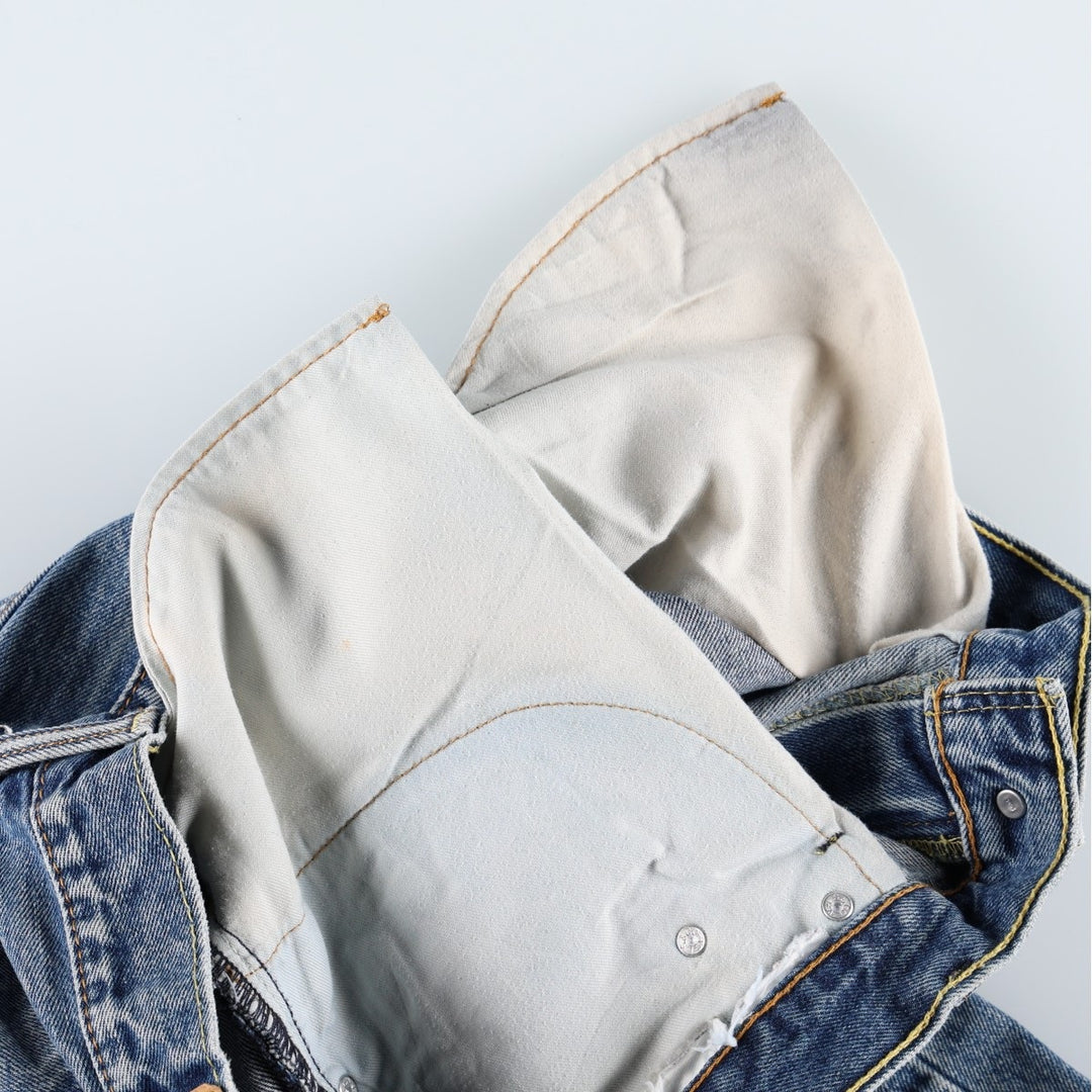 Levi's 505 tapered denim pants for men, size w37 unclear blue type Vintage Second Hand