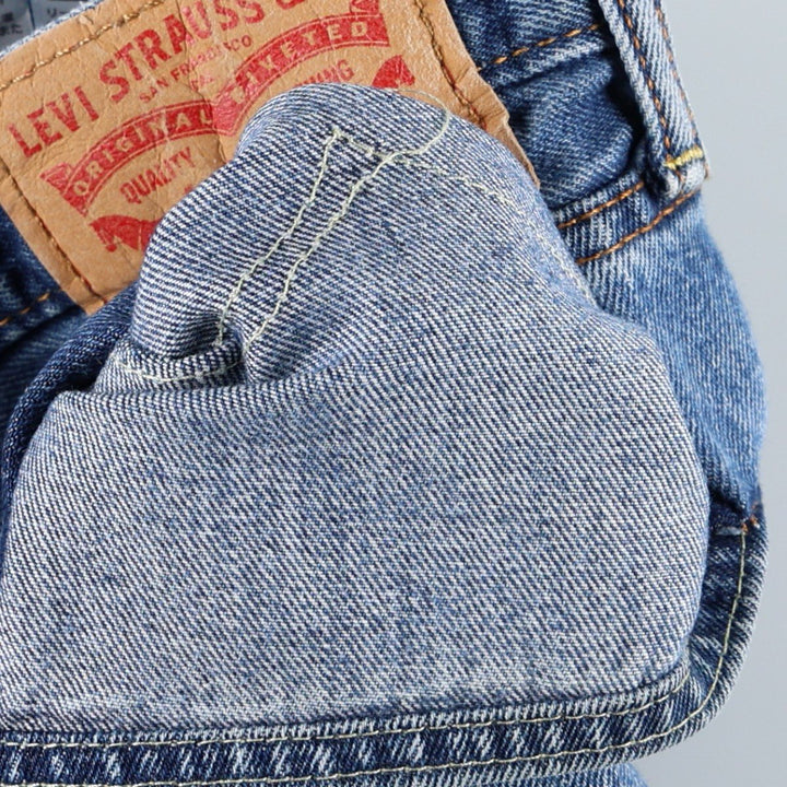 Levi's 505 tapered denim pants for men, size w37 cotton blue type Vintage Second Hand