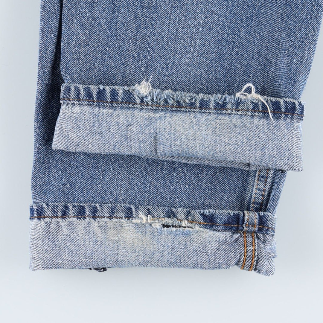 Levi's 505 tapered denim pants for men, size w37 cotton blue type Vintage Second Hand