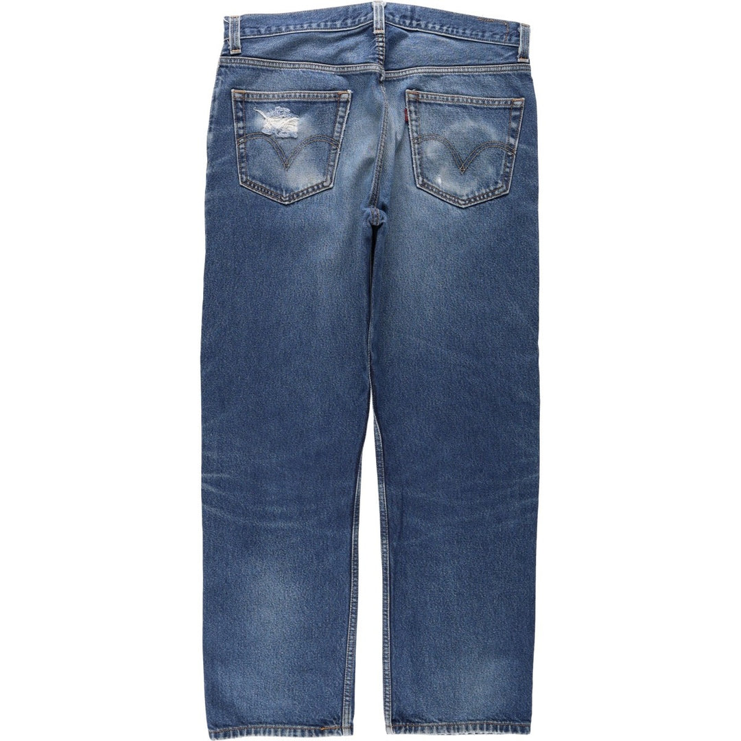 Levi's 505 REGULAR FIT tapered denim pants for men, size w36 cotton blue type Vintage Second Hand