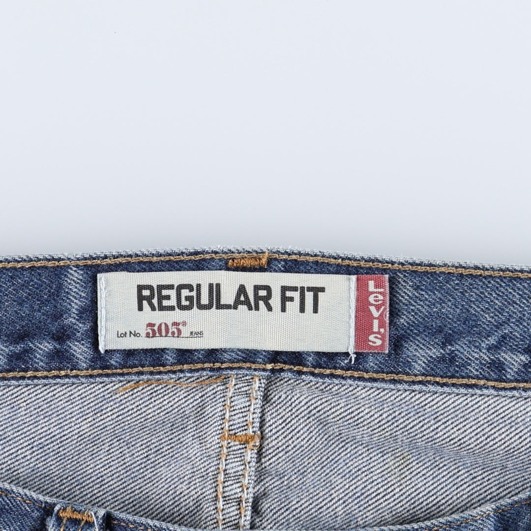 Levi's 505 REGULAR FIT tapered denim pants for men, size w36 cotton blue type Vintage Second Hand