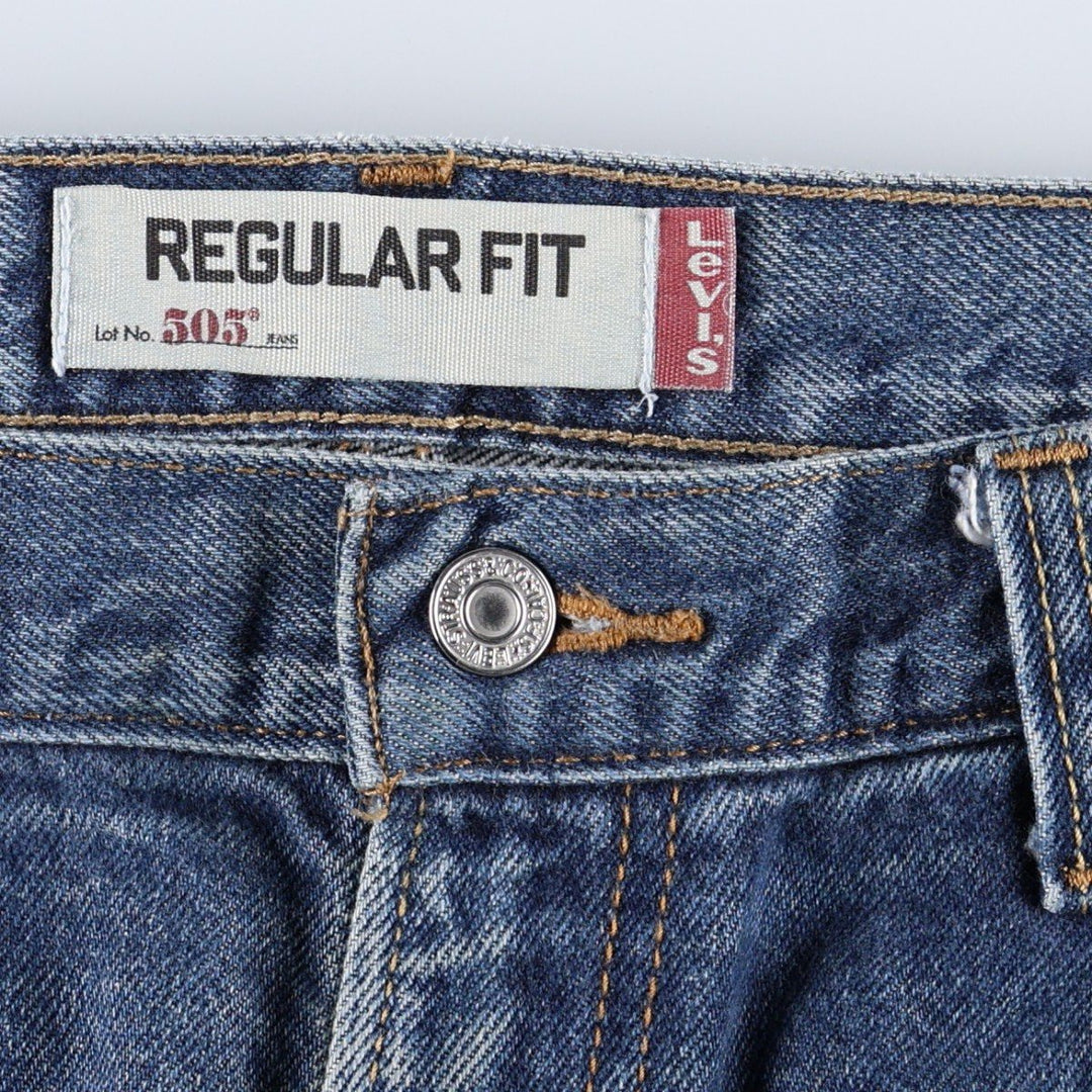 Levi's 505 REGULAR FIT tapered denim pants for men, size w36 cotton blue type Vintage Second Hand