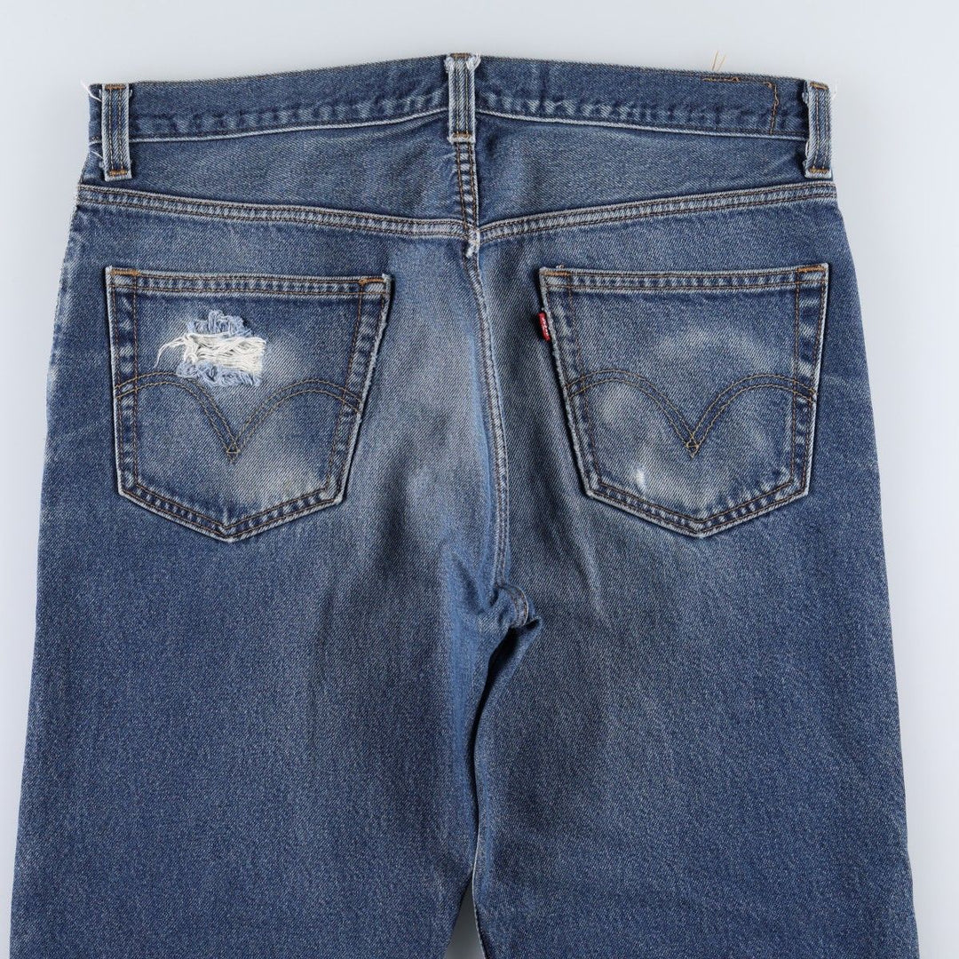 Levi's 505 REGULAR FIT tapered denim pants for men, size w36 cotton blue type Vintage Second Hand