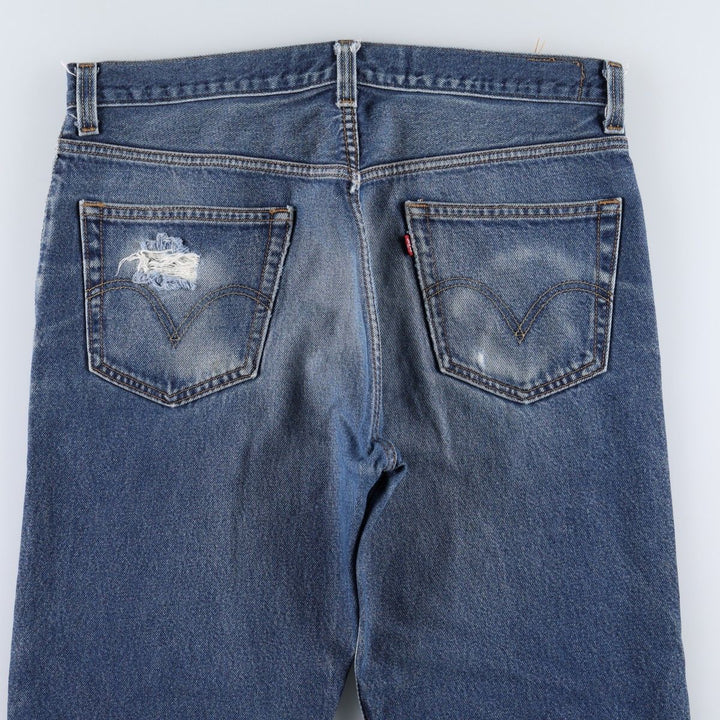 Levi's 505 REGULAR FIT tapered denim pants for men, size w36 cotton blue type Vintage Second Hand