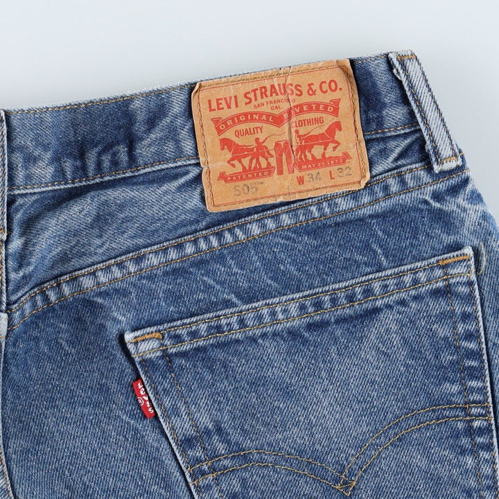 Levi's 505 Patchwork Tapered Denim Pants, Men's Size W34 (approx.) cotton blue type Vintage Second Hand