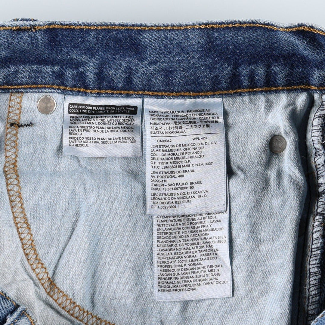 Levi's 505 Patchwork Tapered Denim Pants, Men's Size W34 (approx.) cotton blue type Vintage Second Hand