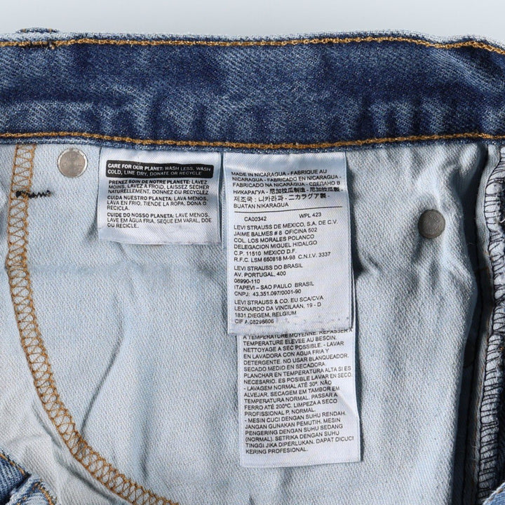 Levi's 505 Patchwork Tapered Denim Pants, Men's Size W34 (approx.) cotton blue type Vintage Second Hand