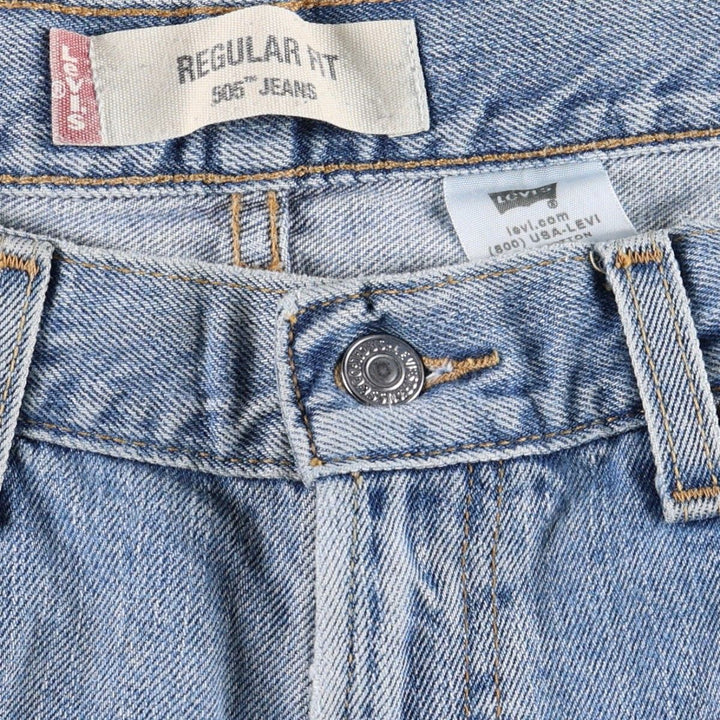 Levi's 505 REGULAR FIT tapered denim pants for men, size w33 cotton blue type Vintage Second Hand