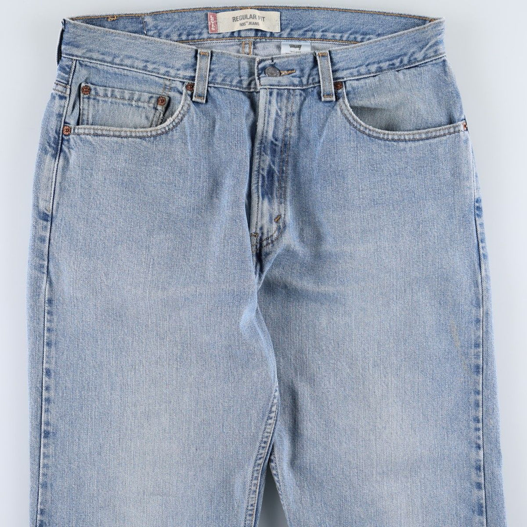 Levi's 505 REGULAR FIT tapered denim pants for men, size w33 cotton blue type Vintage Second Hand