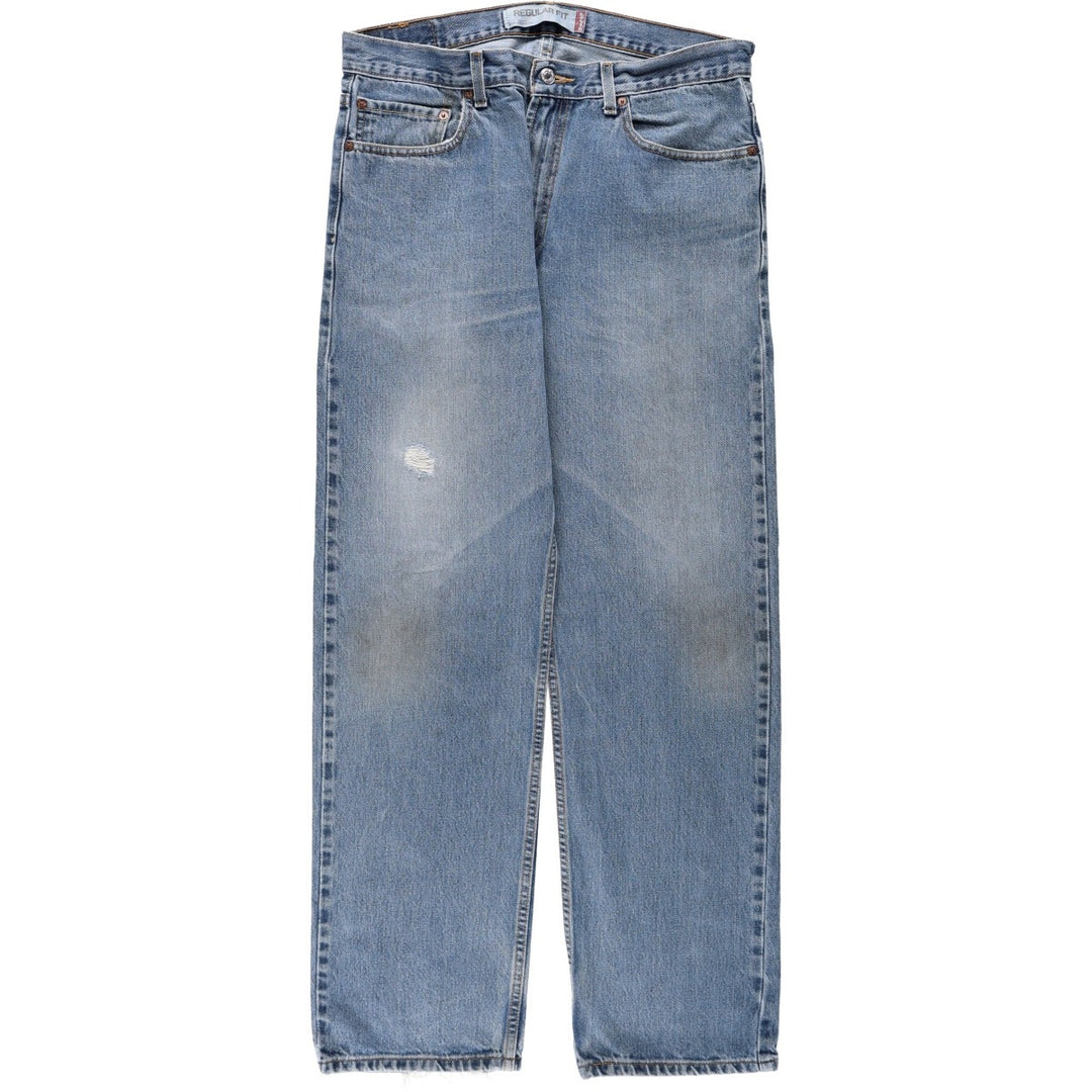 Levi's 505 REGULAR FIT tapered denim pants for men, size w34 cotton blue type Vintage Second Hand